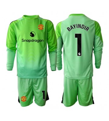 Manchester United Altay Bayindir #1 Målmand Tredjetrøje Børn 2025-26 Langærmet (+ Korte bukser)